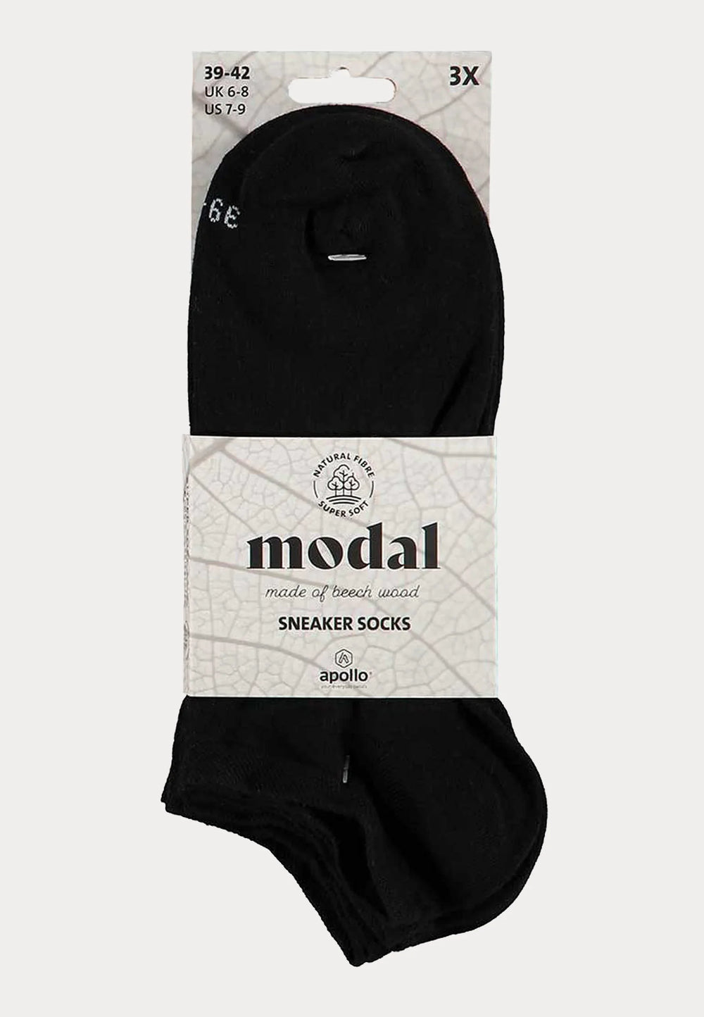 Modal - Enkelsokken - 6 Paar - Zwart - Ondergoedenzo.nl