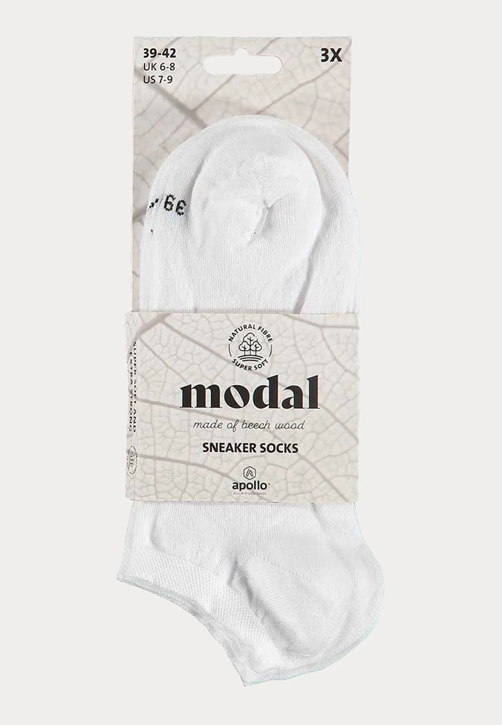Modal - Enkelsokken - 6 Paar - Wit - Ondergoedenzo.nl