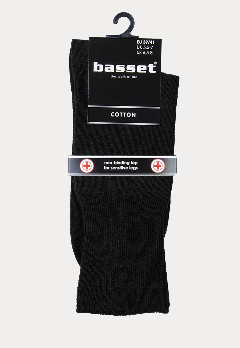 Herensok - Katoen - Boord Zonder Elastiek Voor Diabeten - Zwart - Ondergoedenzo.nl