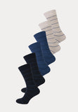 6 paar fashion socks met strepen print van het merk Teckel