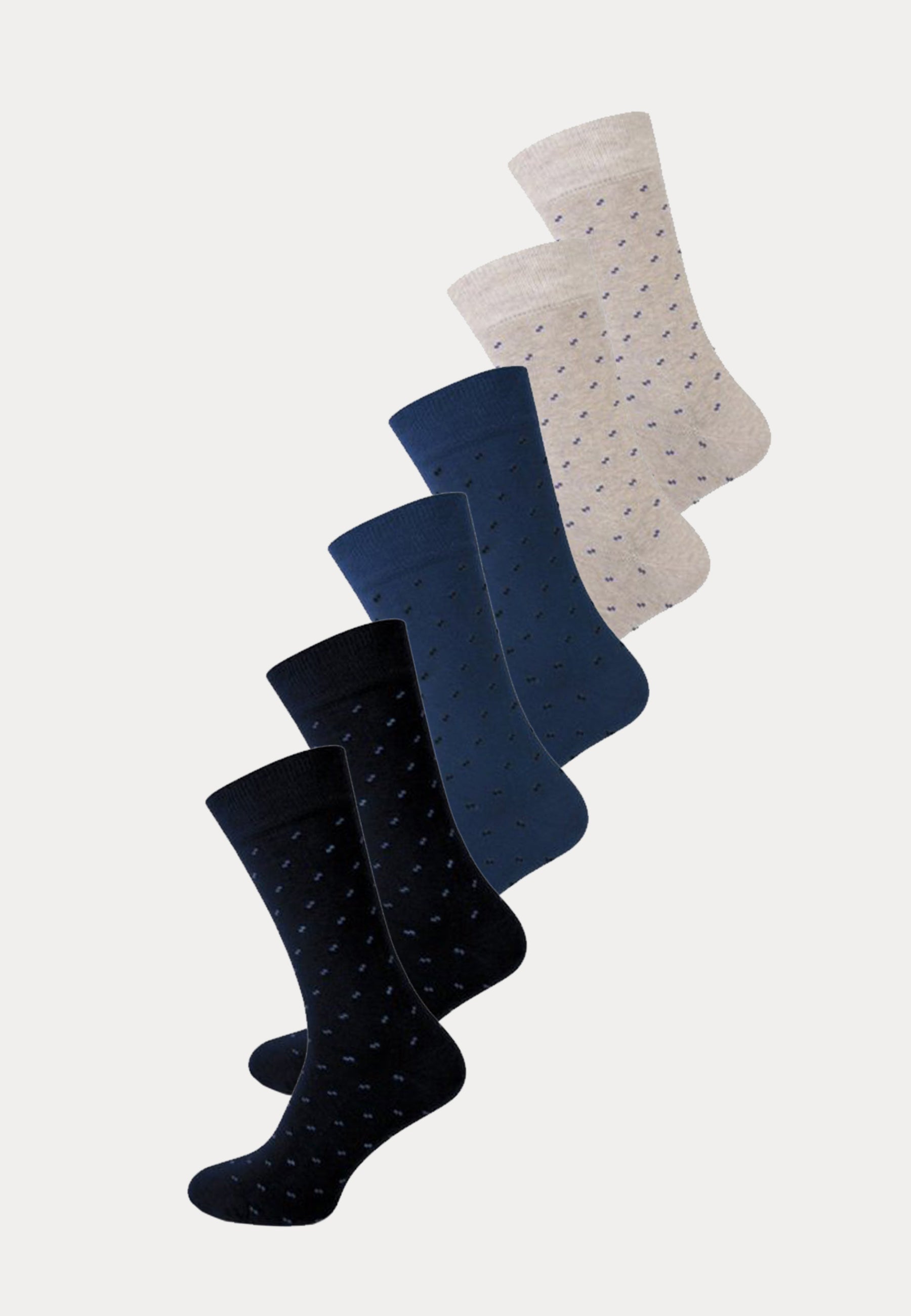 6 paar fashion socks met een klassieke print van het merk Teckel