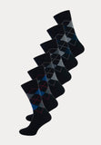6 paar ruiten sokken van het merk Teckel