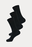 3 paar 100% bio katoen effen sokken in de kleur zwart