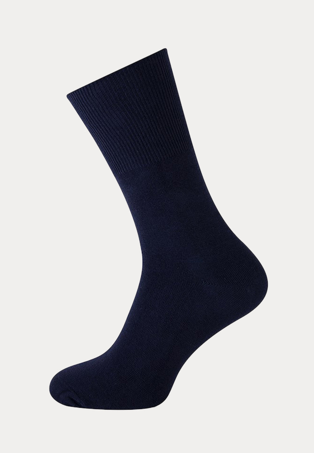 Herensok - Katoen - Boord Zonder Elastiek Voor Diabeten - Marine - Ondergoedenzo.nl